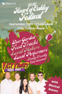 Fast Times 09/19/2026 Heart of Oakley Festival – City of Oakley City Hall, 3231 Main St. Oakley, CA. 94561 10:00am – 3:00pm