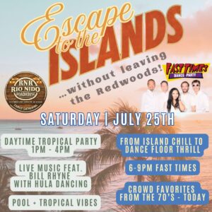 07/25/2026 Rio Nido Roadhouse – 14540 Canyon 2 Rd. Rio Nido, CA. 95471 6:00pm – 9:00pm
