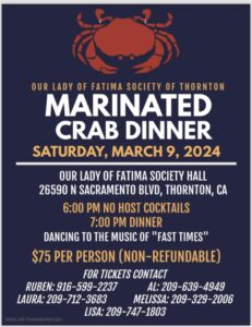 Fast Times at the OLOF Crab Feed Fundraiser