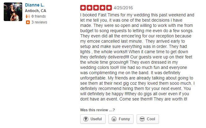 5 Star Wedding Band Review